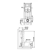 Инсталляция скрытого монтажа Berges ATOM 410 кнопка белая 040333