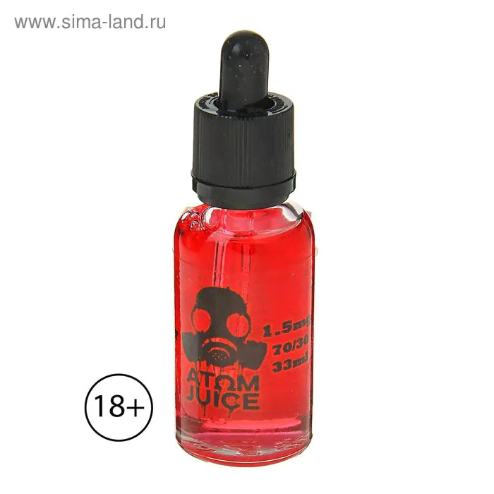 Жидкость для многоразовых ЭИ ATOM JUICE Red mercury, 1,5 мг, 33 мл-0